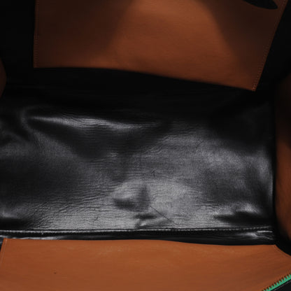 Celine Calfskin and Curly Lamb Small Trapeze Black 5 of 8