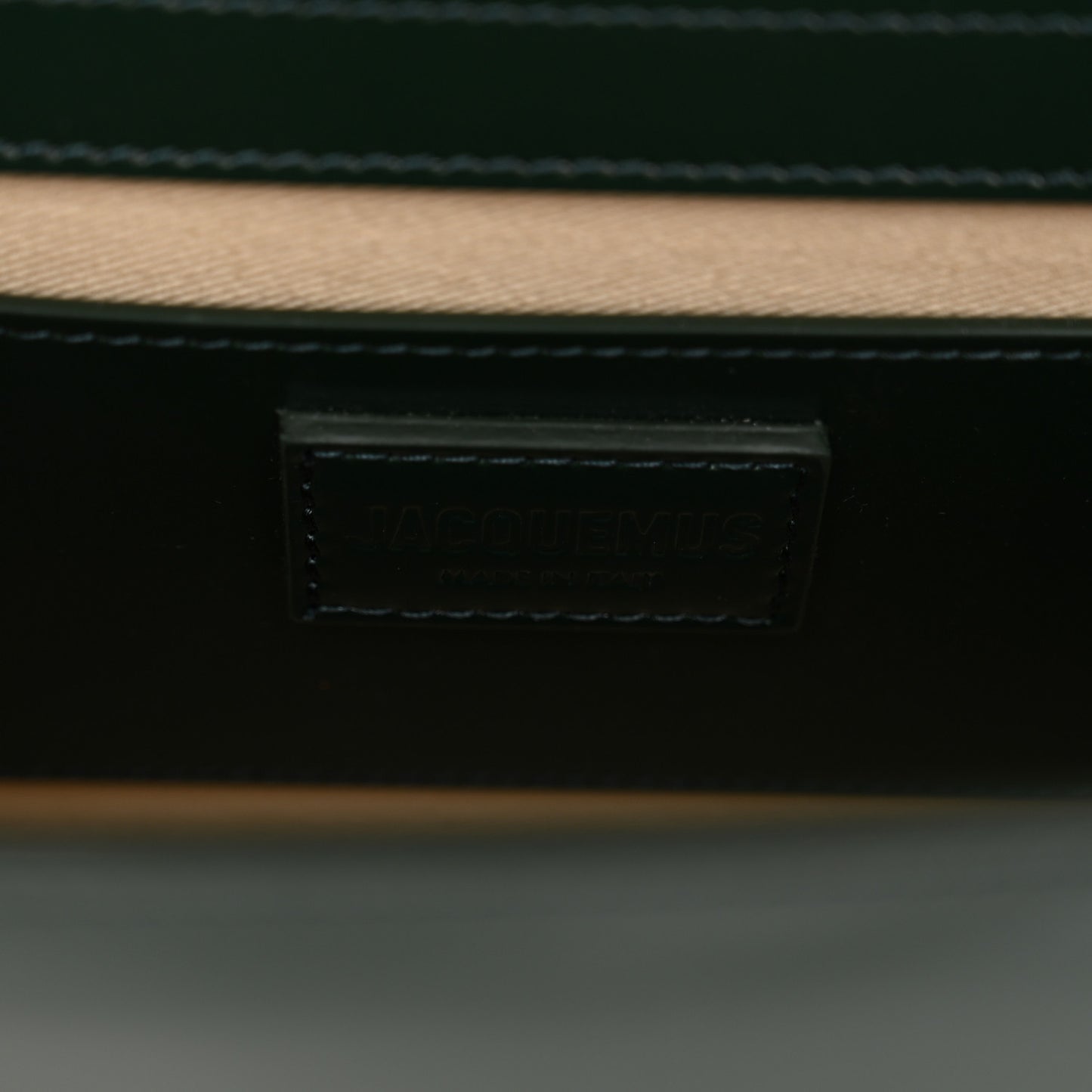 Glazed Calfskin Le Grand Bambino Dark Green