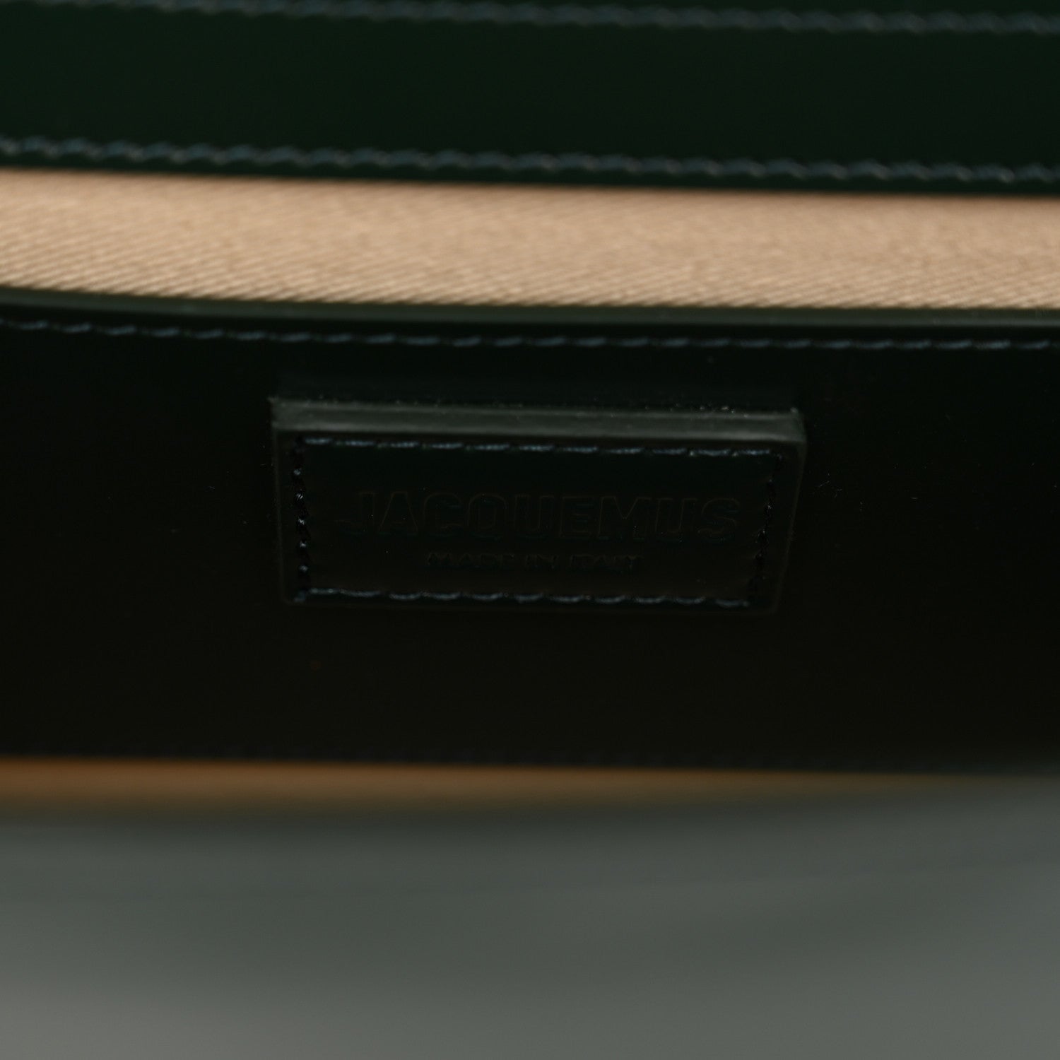 Jacquemus Glazed Calfskin Le Grand Bambino Dark Green 5 of 9