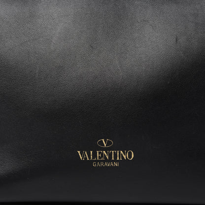 Valentino Garavani Vitello Bi-Color Rockstud Double Handle Tote Ivory Black 9 of 10