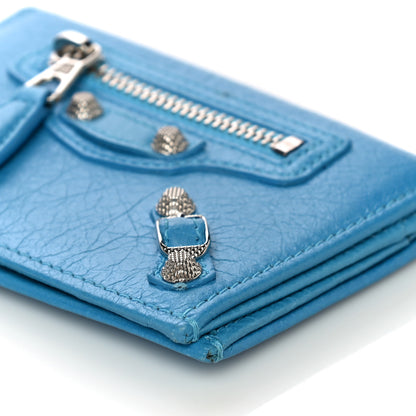 Balenciaga Agneau Giant 12 Silver Hardware Card Case Bleu Azur 8 of 10