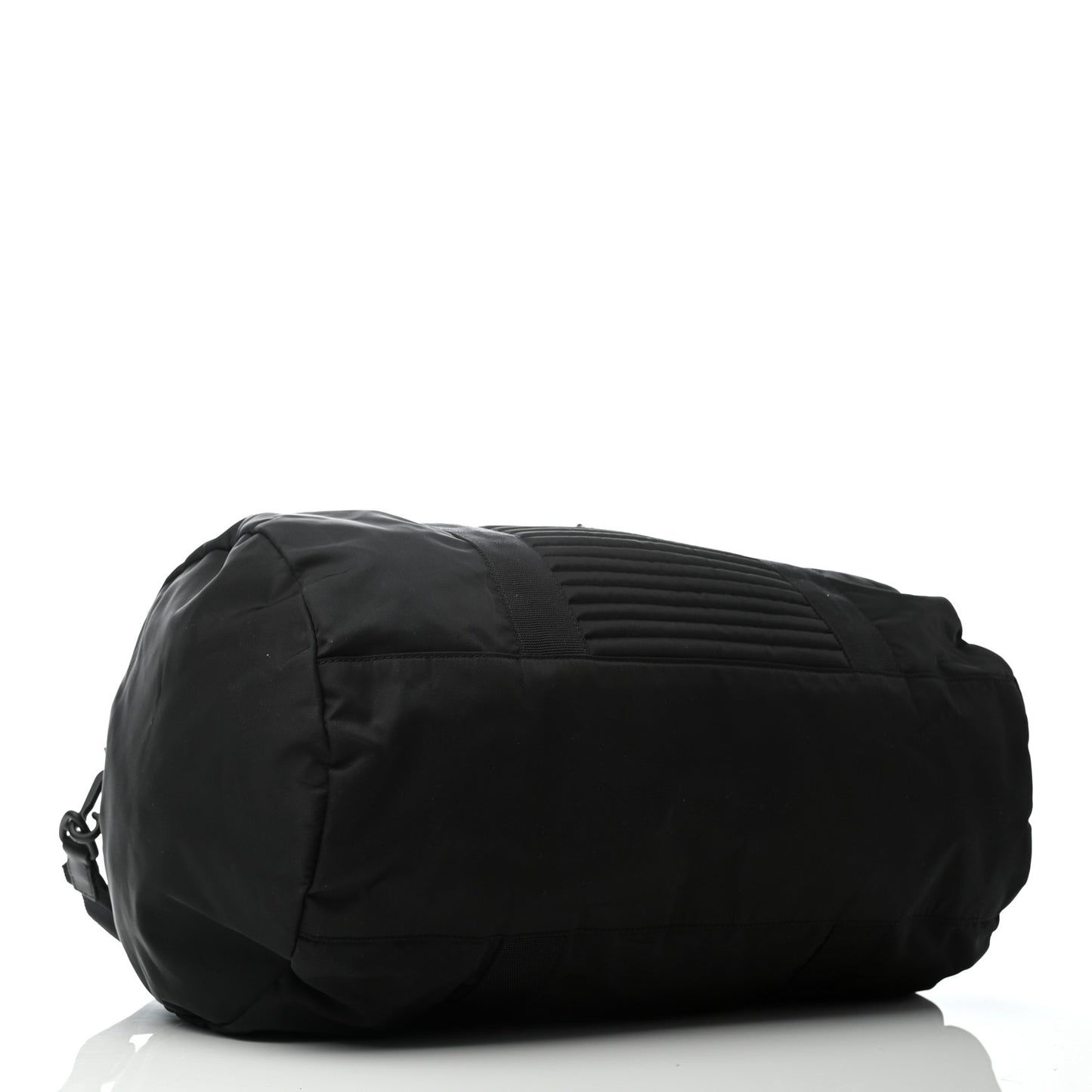 Canvas Nylon Quilted Palazzo Duffle Bag Black