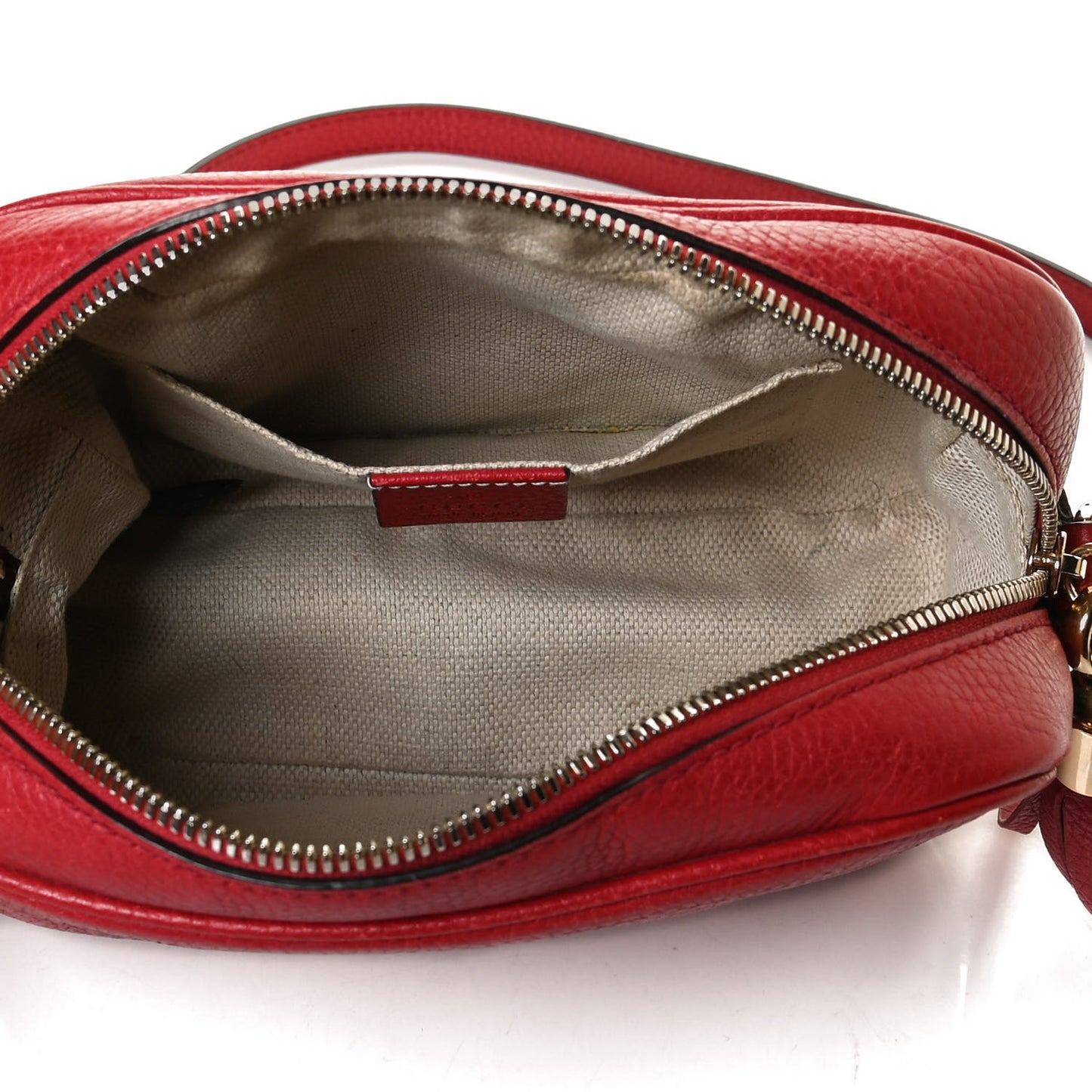 Pebbled Calfskin Small Soho Disco Bag Tabasco Red