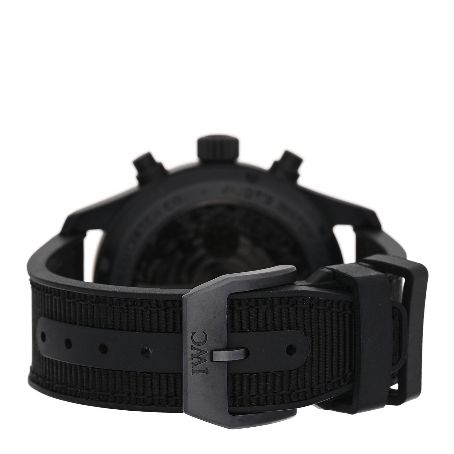 Ceramic Titanium Textile 41mm Pilot Top Gun Chronograph Automatic Watch Black IW388106