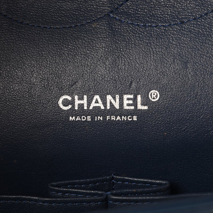 Chanel Patent Quilted Maxi Double Flap Navy Blue 6 of 15