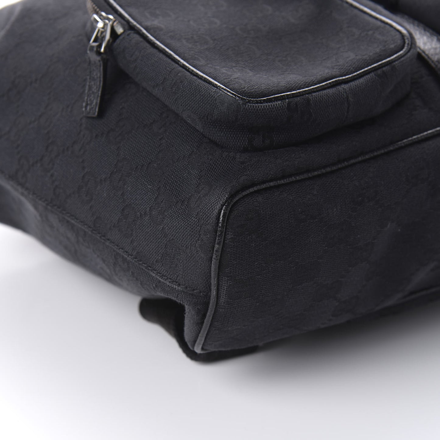 GG Monogram Single Buckle Backpack Black