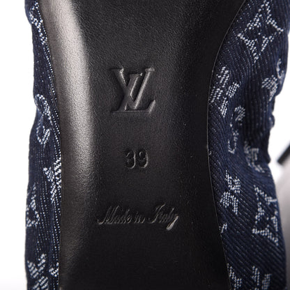 Louis Vuitton Monogram Denim Elba Ballerina Flats 39 Marine 8 of 8
