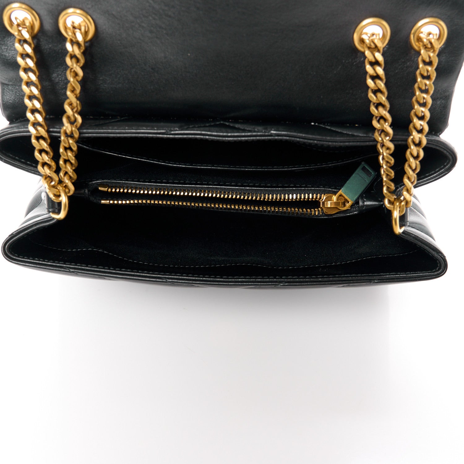 Saint Laurent Calfskin Y Quilted Monogram Small Loulou Chain Satchel Black 5 of 11