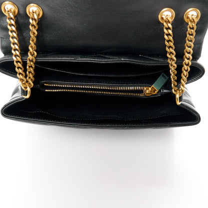 Saint Laurent Calfskin Y Quilted Monogram Small Loulou Chain Satchel Black 5 of 11