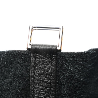 Hermes Taurillon Clemence Matte Alligator Picotin Lock Touch 22 MM Black 7 of 11