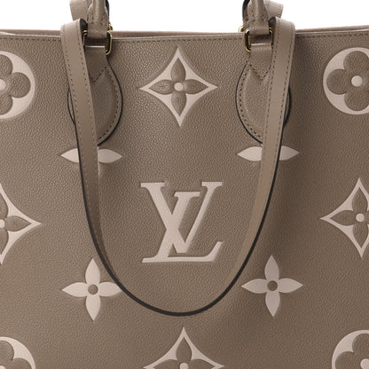 Louis Vuitton Empreinte Monogram Giant Onthego MM Tourterelle Creme 10 of 10
