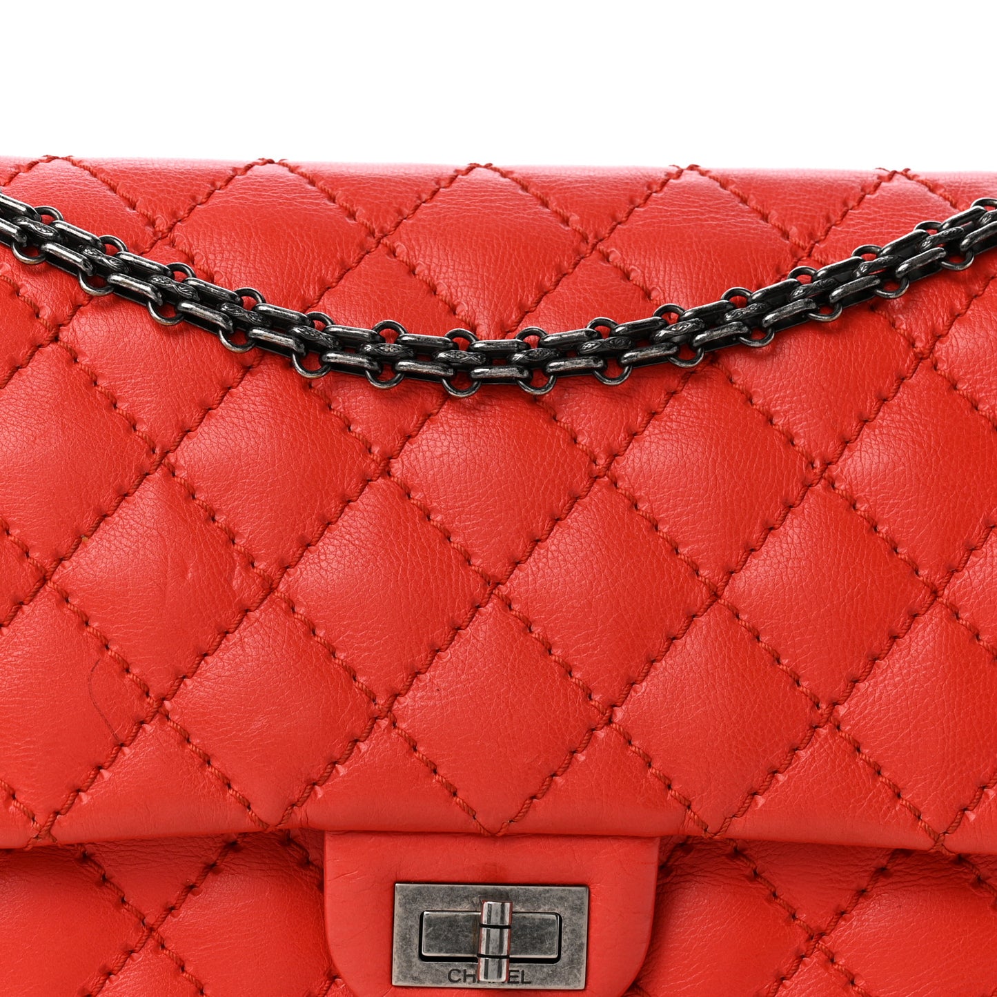 Calfskin Stitched 2.55 Reissue 226 Flap Red
