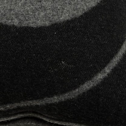 Chanel Merino Wool Cashmere CC Pillow Black Grey 4 of 4