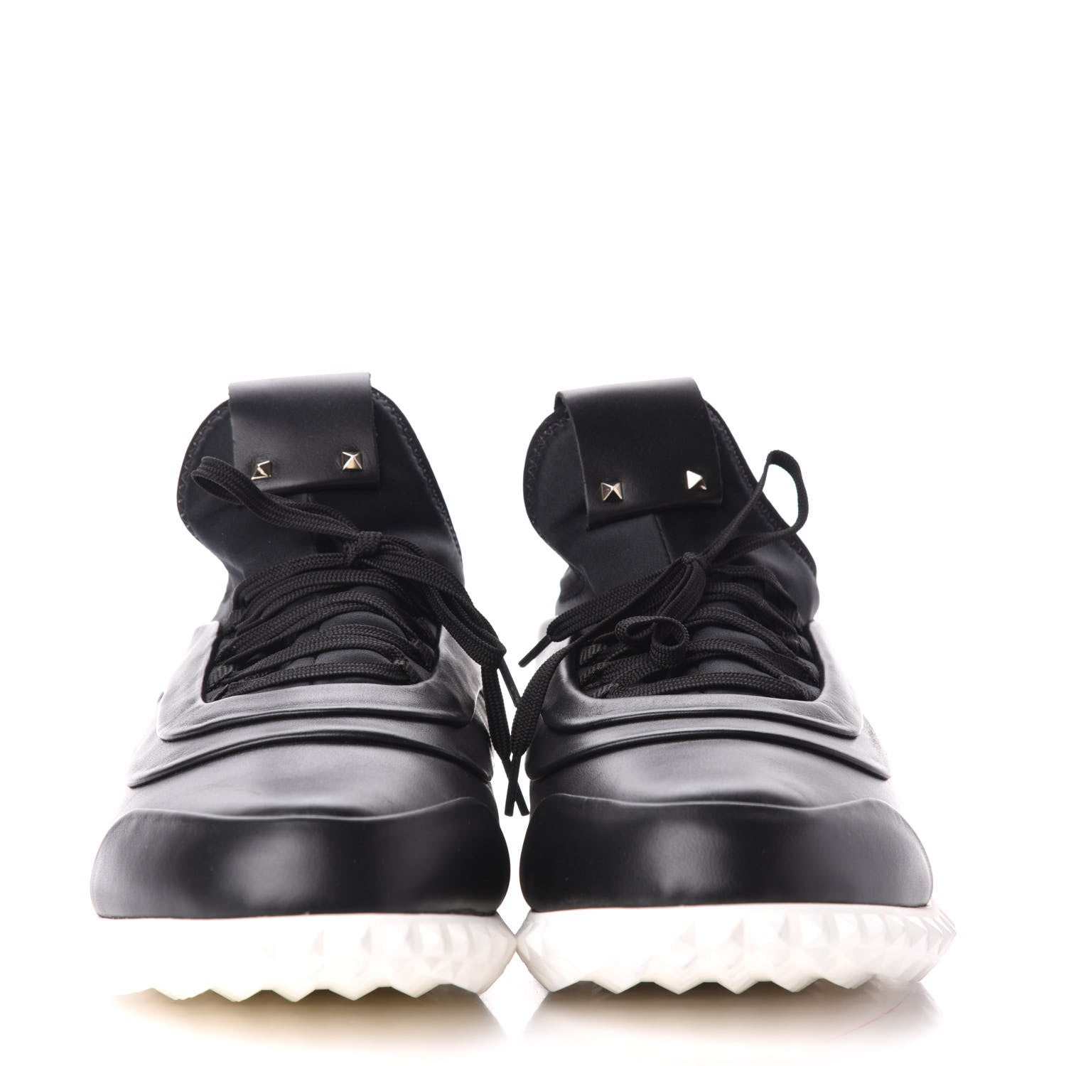 Valentino Garavani Nylon Rubber Calfskin Mens Soul AM Sneakers 39 Black 2 of 8