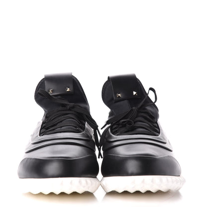 Valentino Garavani Nylon Rubber Calfskin Mens Soul AM Sneakers 39 Black 2 of 8