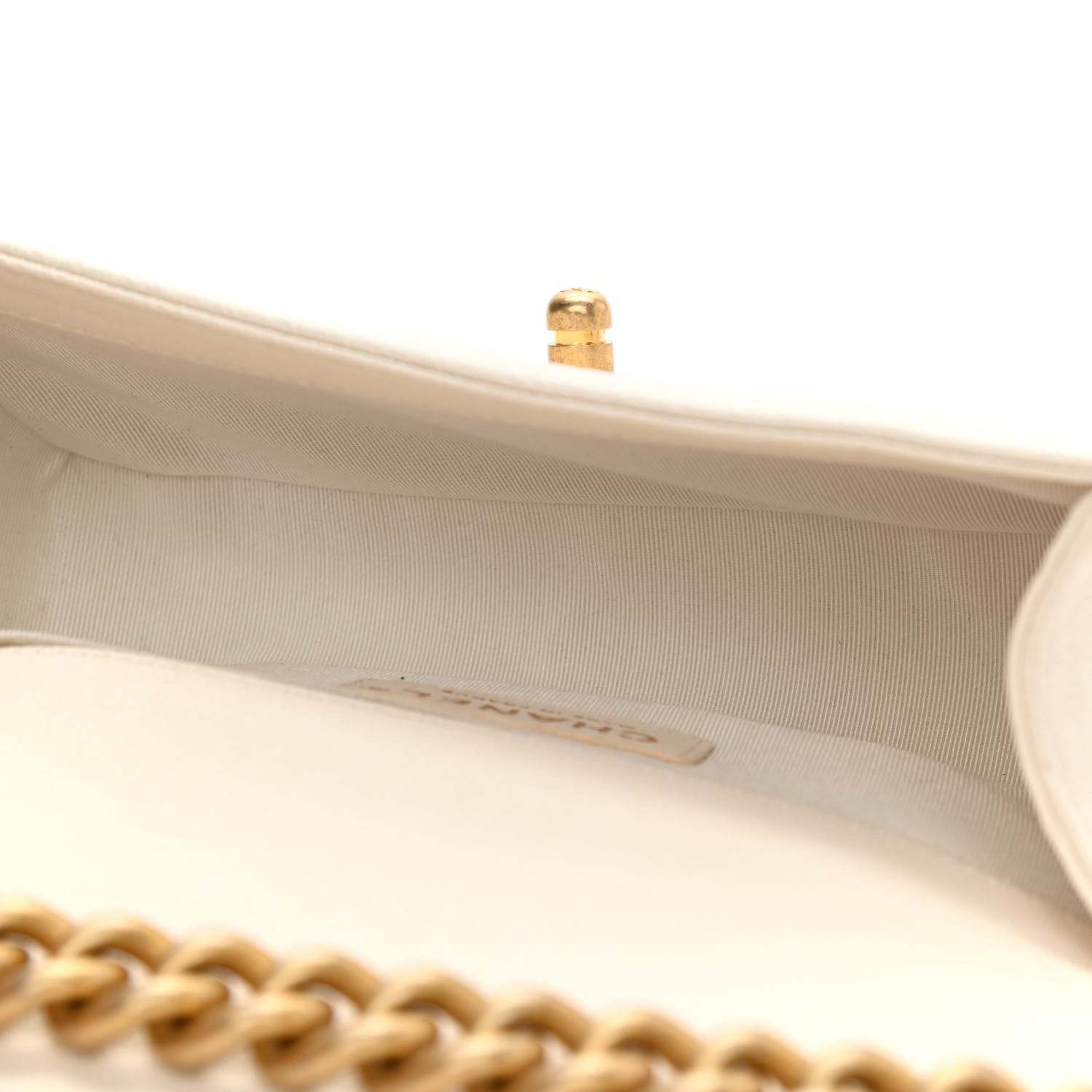 Chanel Caviar Quilted Small Boy Flap White 5 of 9