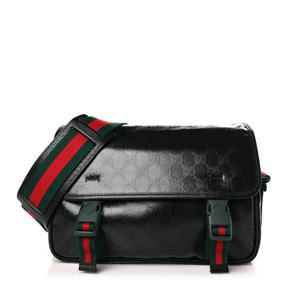Gucci GG Crystal Messenger Bag Black 1 of 8