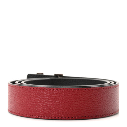 Louis Vuitton Taurillon Calfskin Monogram 30mm LV Initiales Reversible Belt 85 34 Black Red 2 of 7
