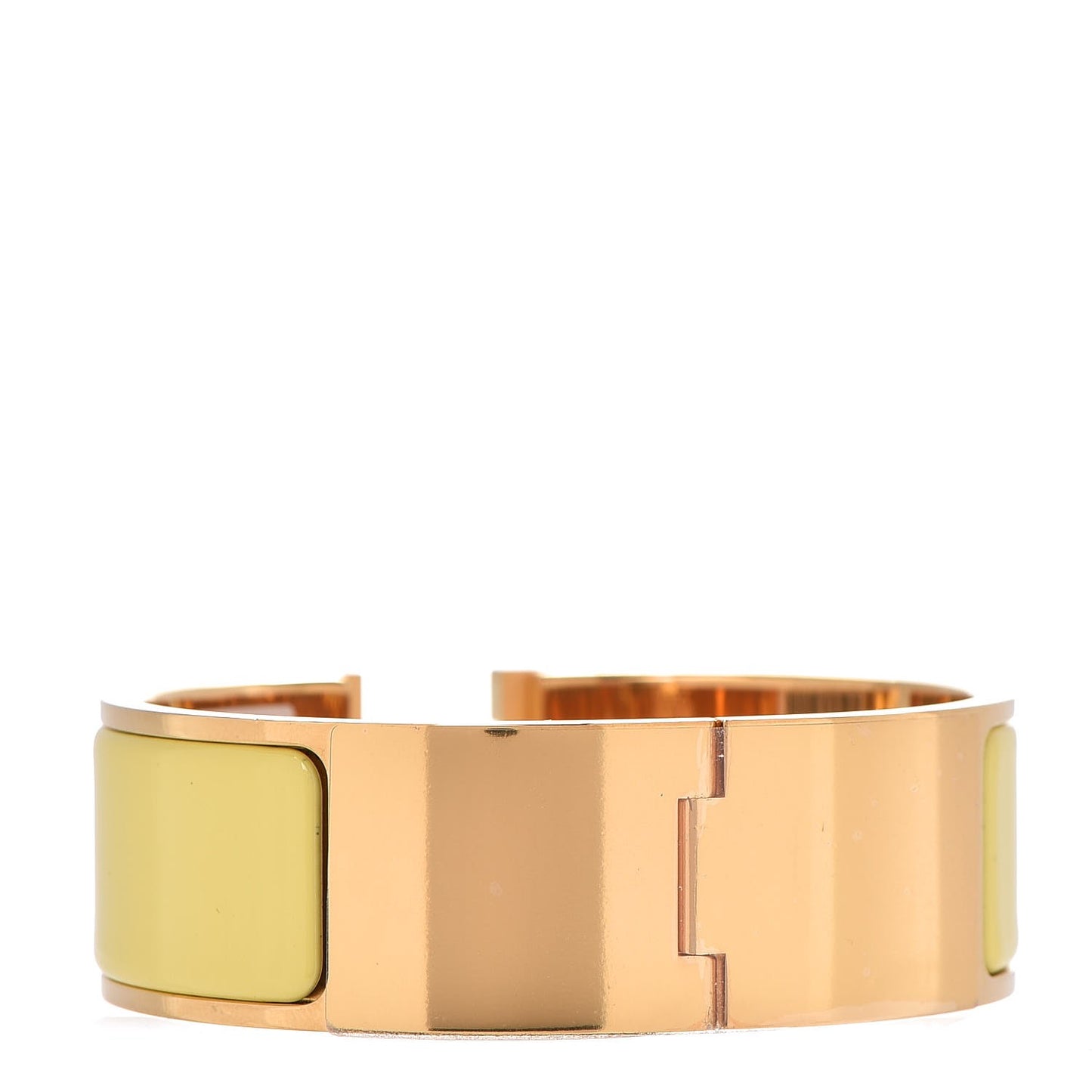 Enamel Wide Clic Clac H Bracelet PM Jaune Citron