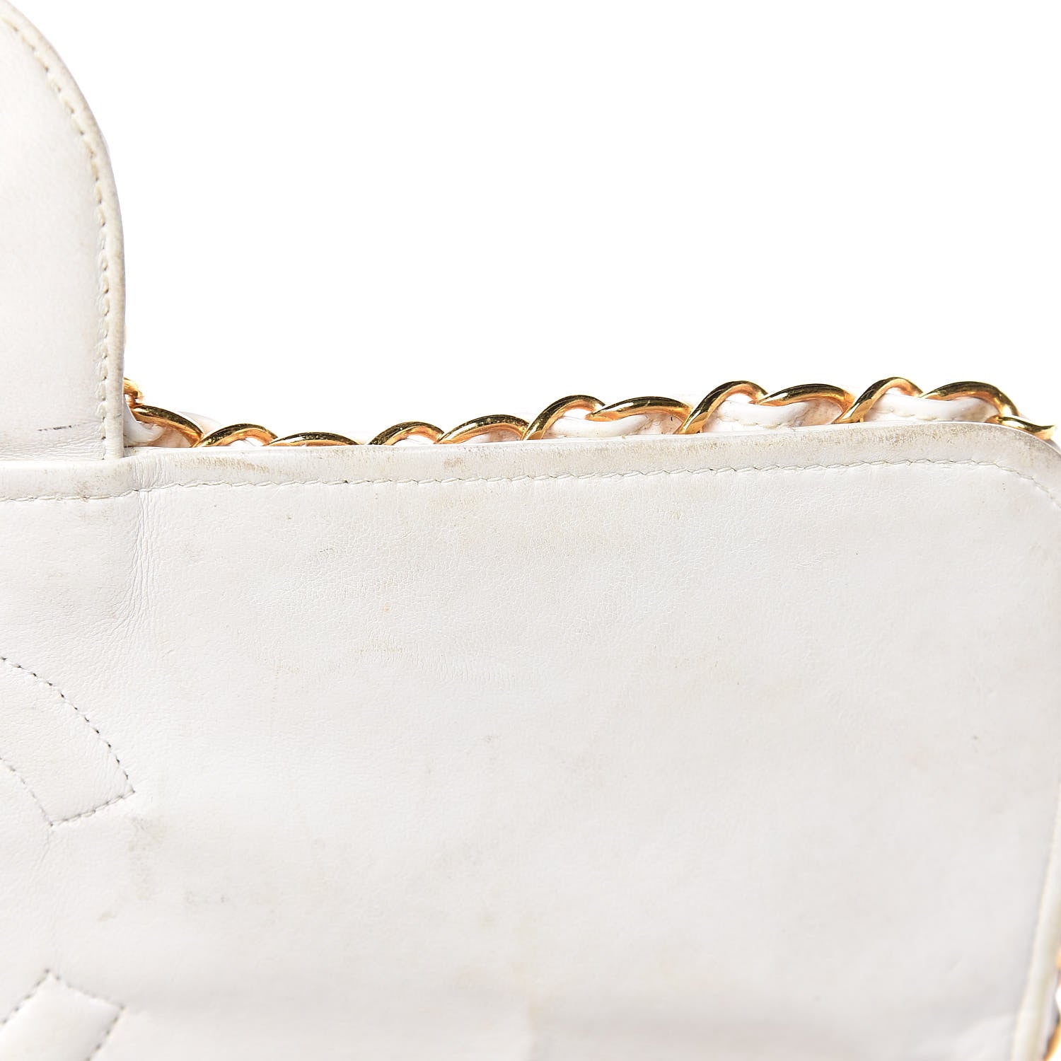 Chanel Patent Quilted Jumbo XL Chain Around Flap White 18 of 20