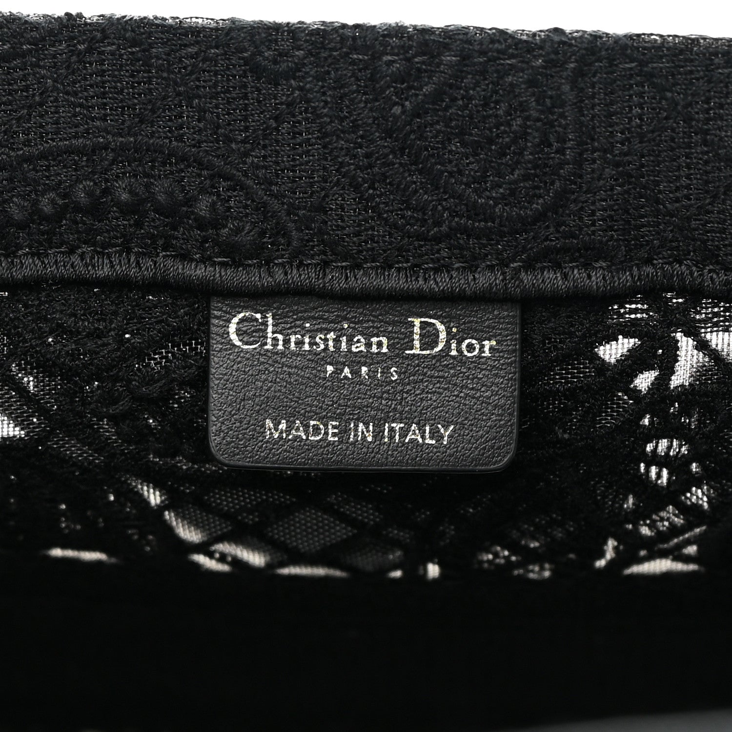 Christian Dior Embroidered 3D Macrame D-Lace Butterfly Medium Book Tote Black Multicolor 6 of 10