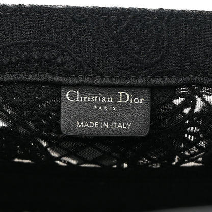 Christian Dior Embroidered 3D Macrame D-Lace Butterfly Medium Book Tote Black Multicolor 6 of 10