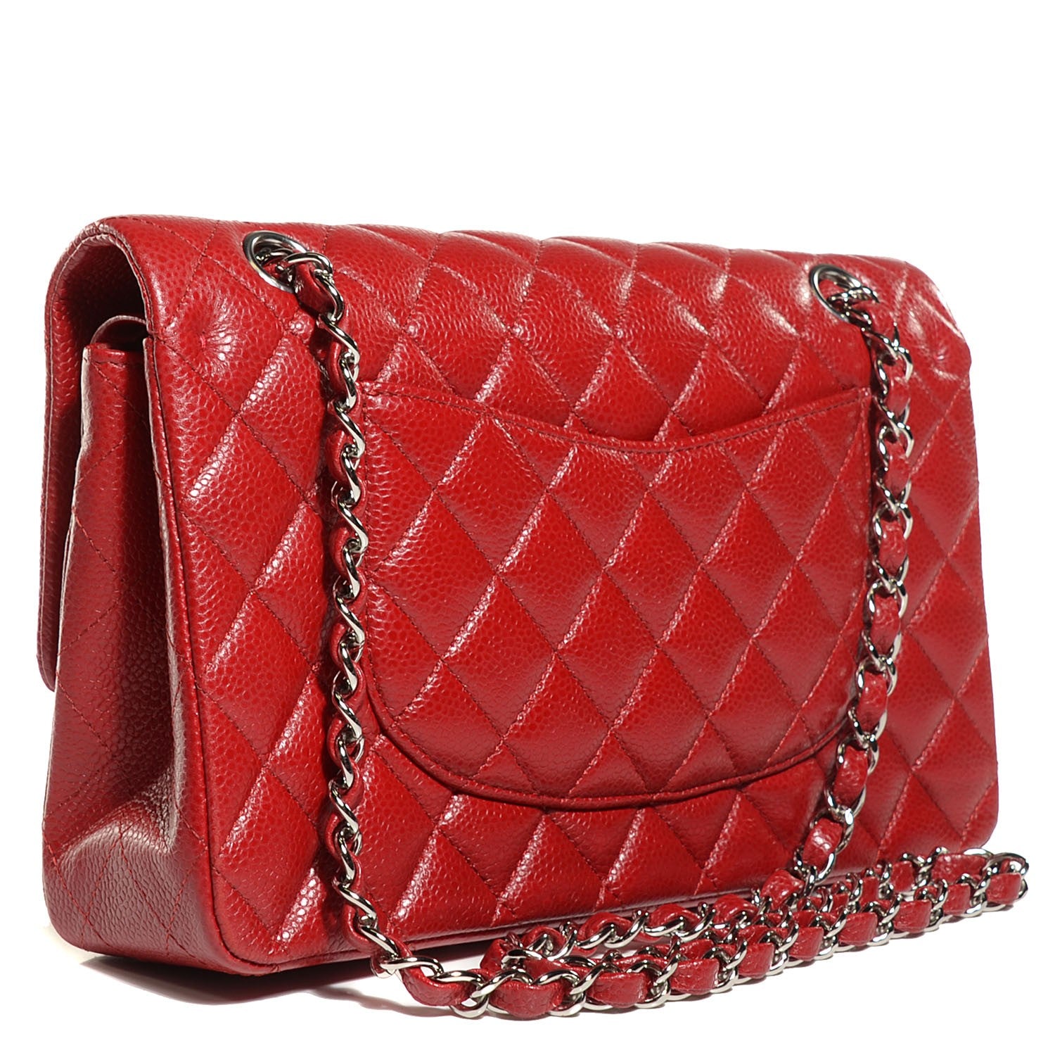 Chanel Caviar Quilted Medium Double Flap Red 3 of 9