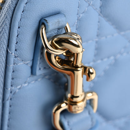 Christian Dior Lambskin Cannage Lady Dior Phone Holder Denim Blue 13 of 14