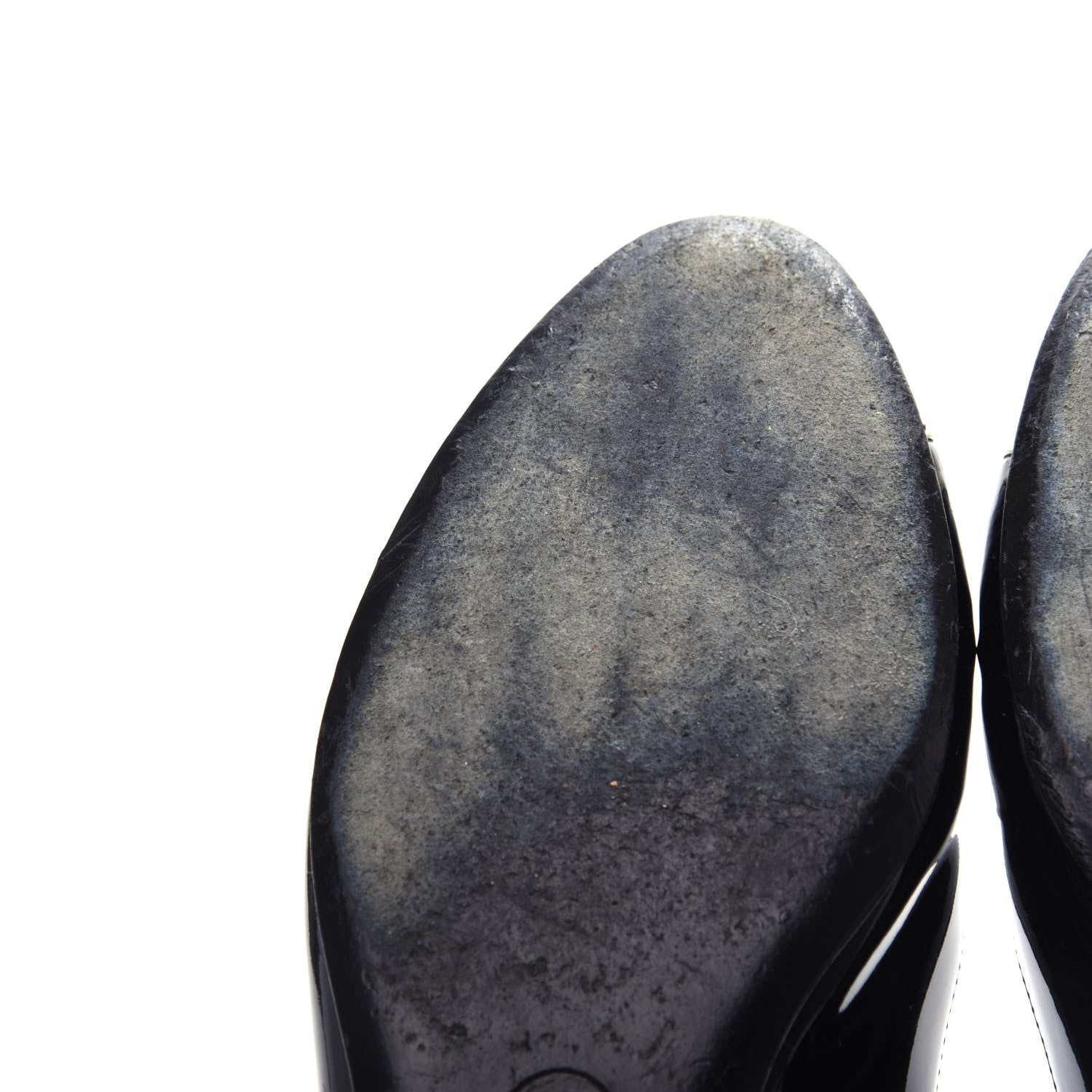 Chanel Patent Cap Toe Ballerina Flats 37 Black White 9 of 14