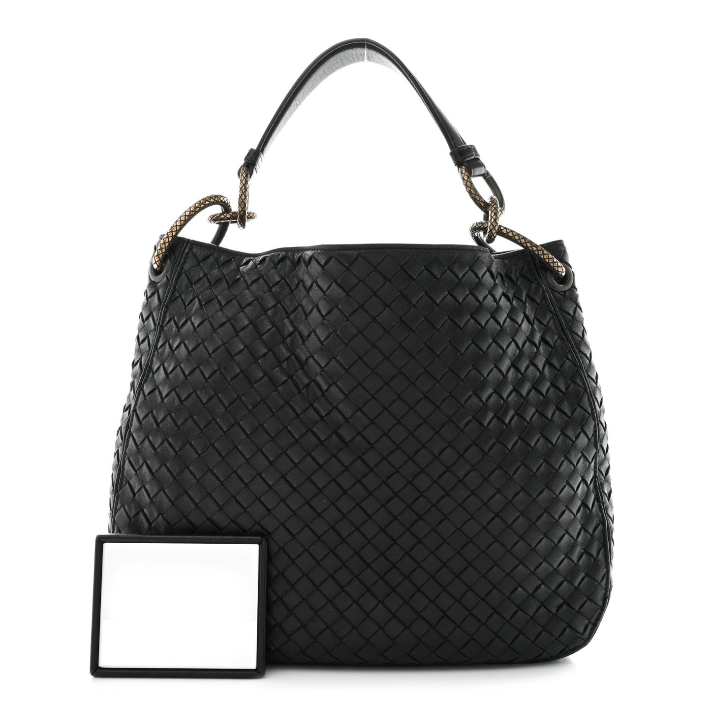 BOTTEGA VENETA Nappa Intrecciato Small Loop Ebano