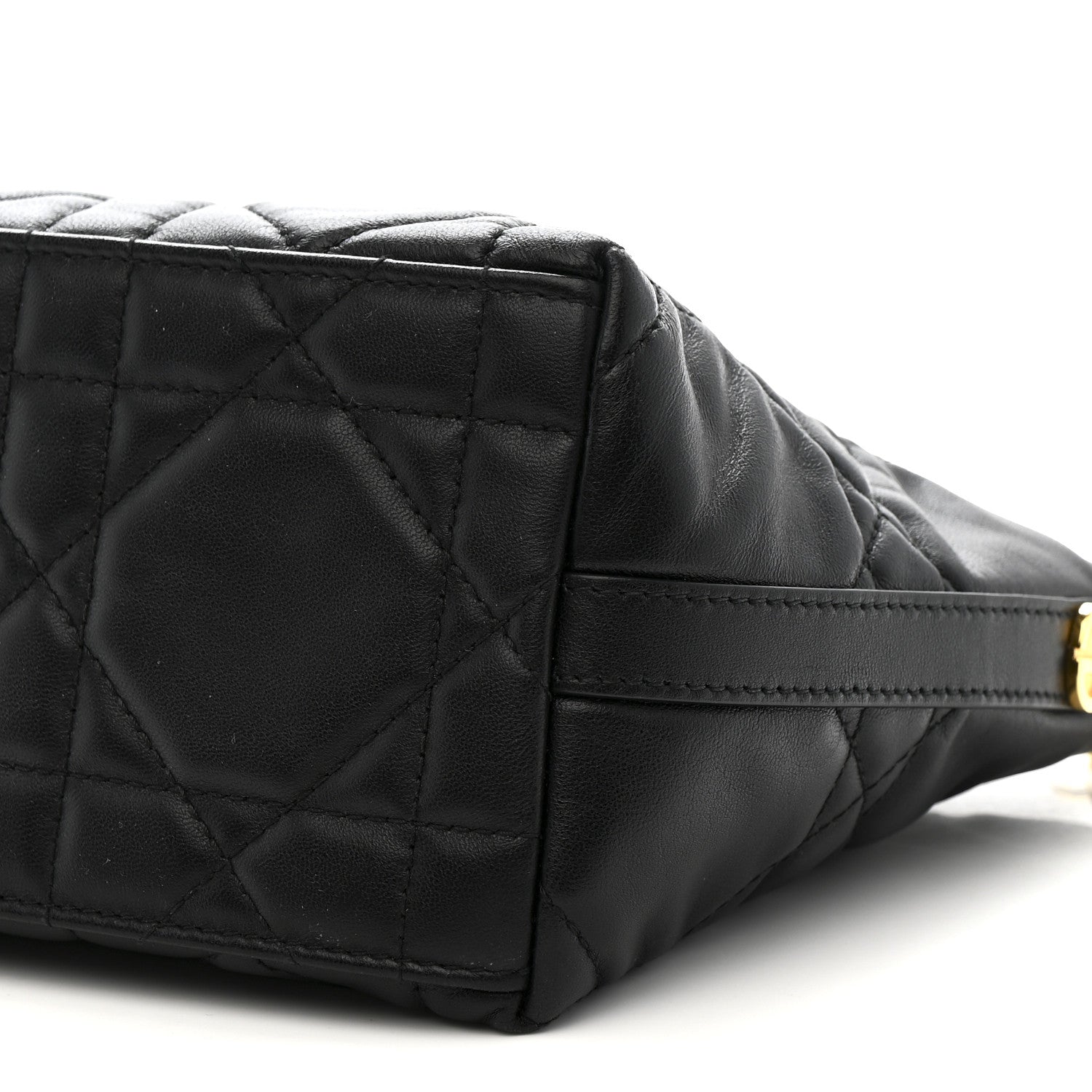 Christian Dior Lambskin Macrocannage DiorStar Hobo Bag Black 10 of 11