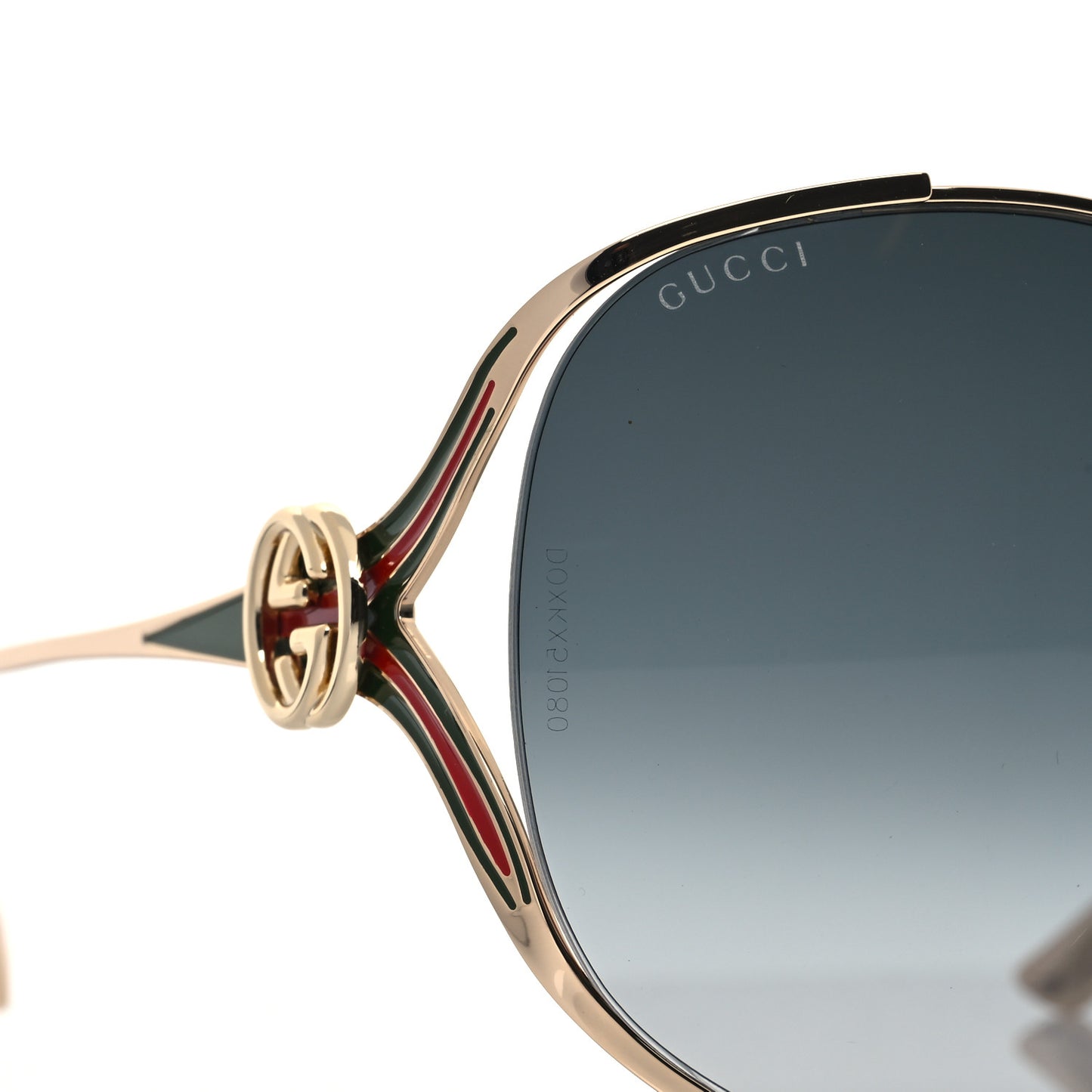 Metal Oversized Round Frame GG0225S Sunglasses Gold