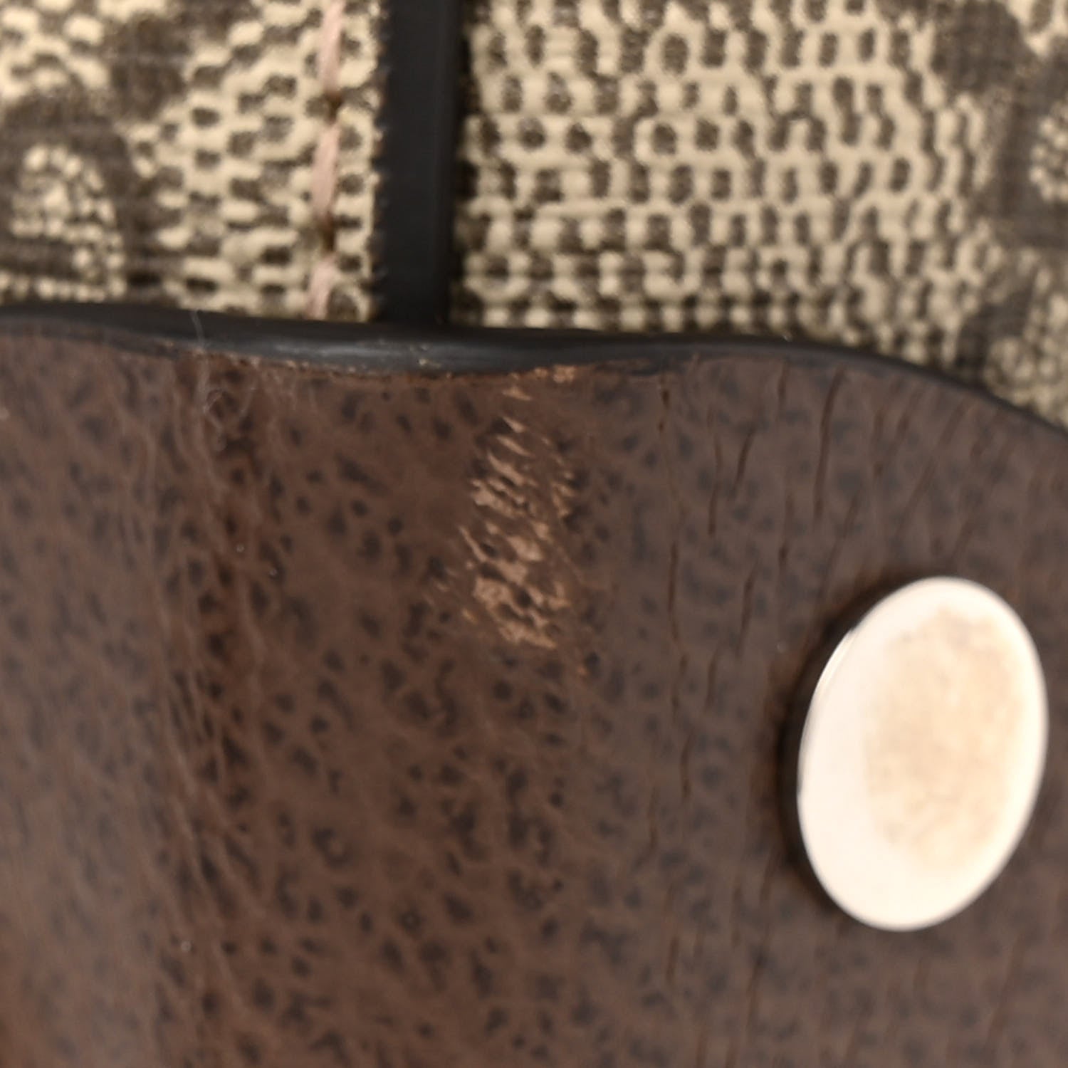 Gucci GG Supreme Monogram Textured Dollar Calfskin Medium Detail Tote Beige Ebony New Acero 12 of 12