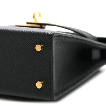 Hermes Epsom Mini Kelly Sellier 20 Black 9 of 10