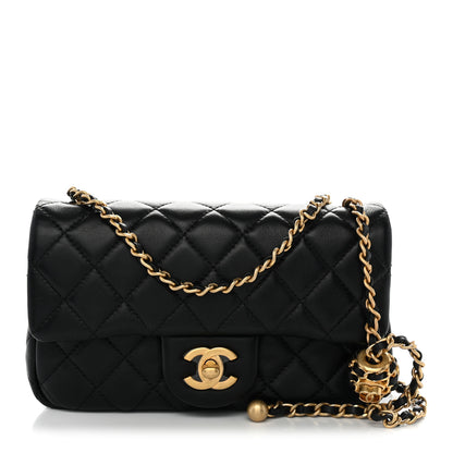 Chanel Lambskin Quilted Mini Rectangular Pearl Crush Flap Black 1 of 10