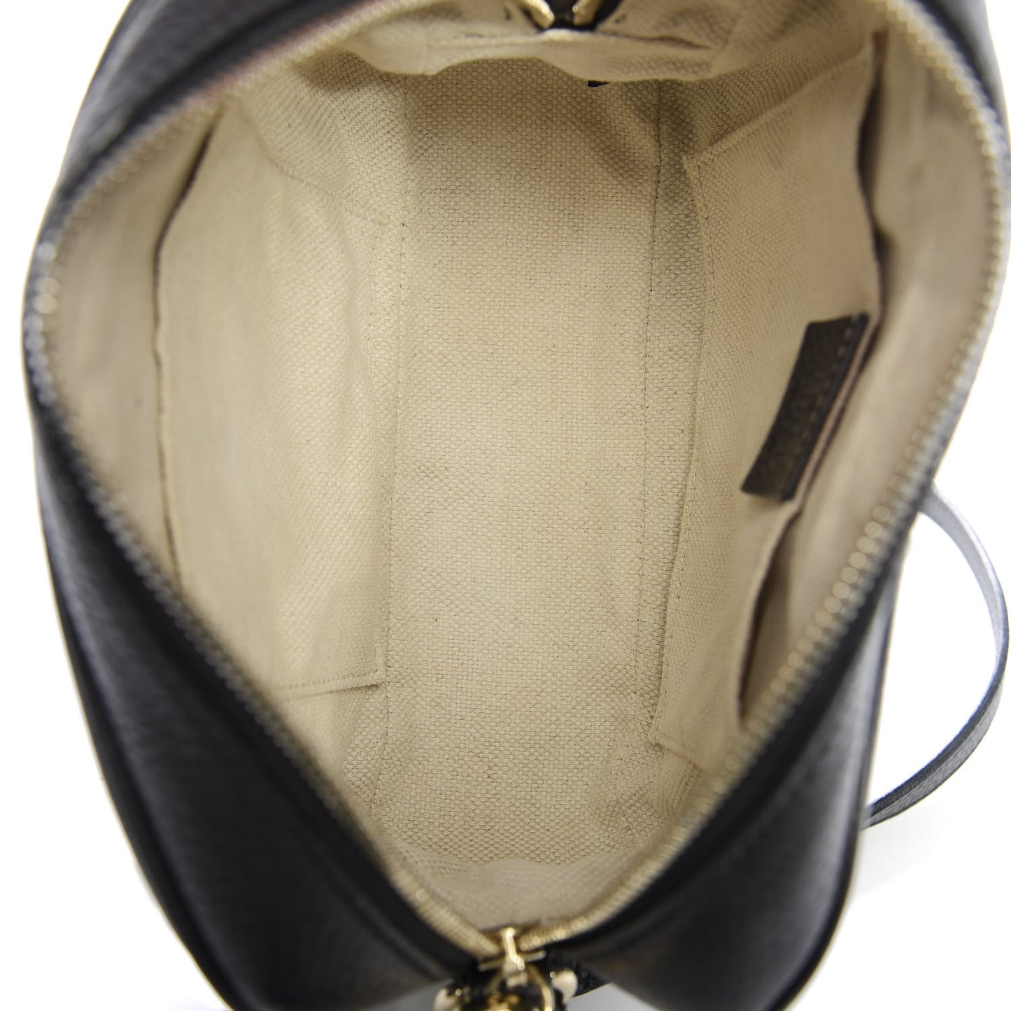 Pebbled Calfskin Small Soho Disco Bag Black