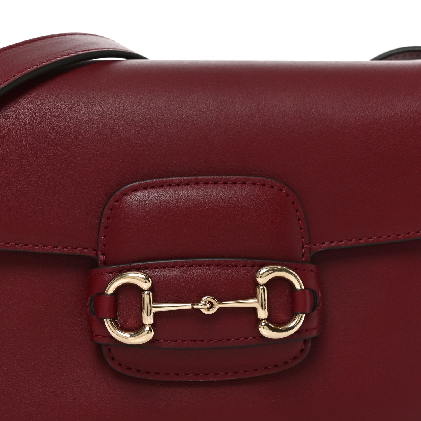 Arabella Calfskin Horsebit 1955 Shoulder Bag Rosso Ancora