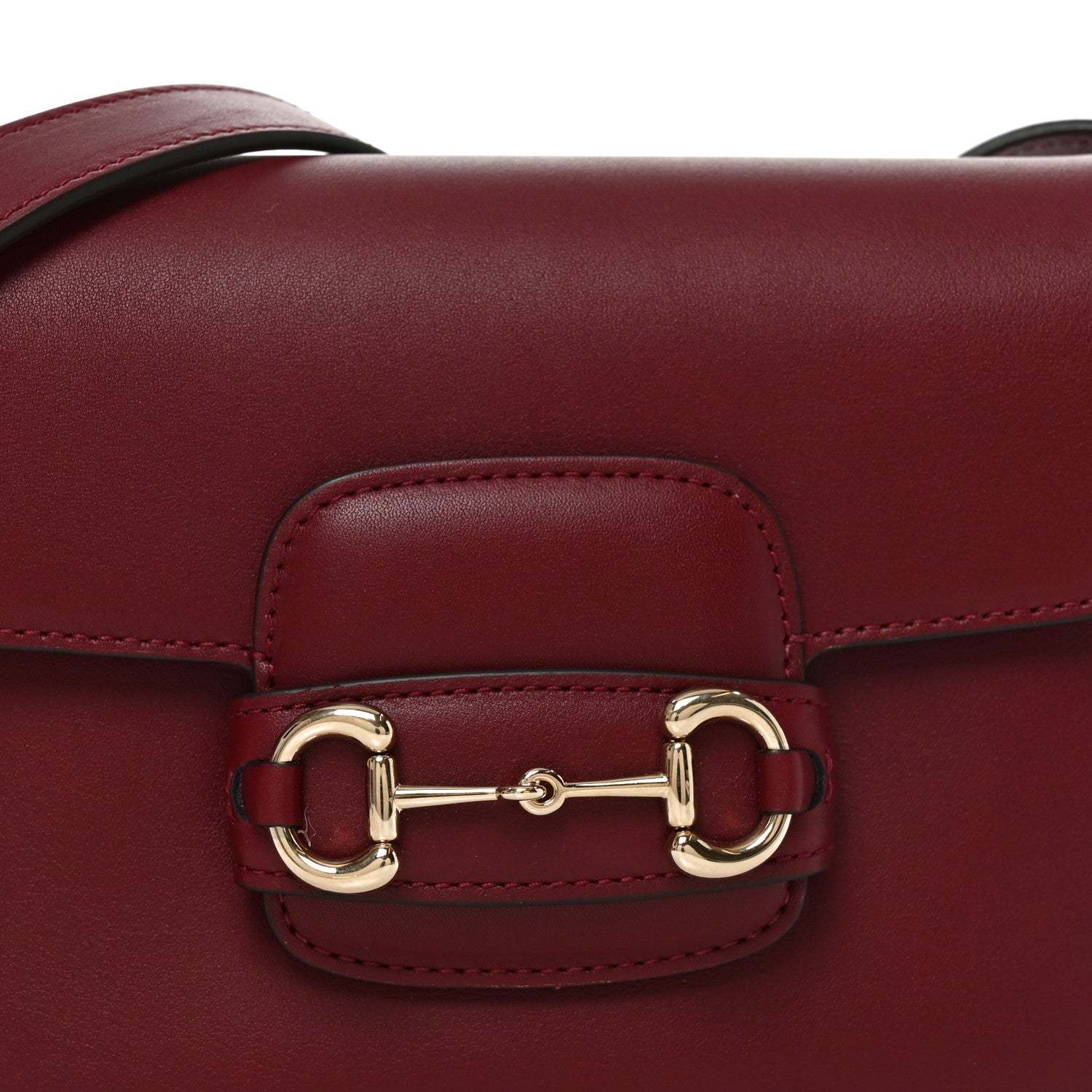 Gucci Arabella Calfskin Horsebit 1955 Shoulder Bag Rosso Ancora 8 of 11