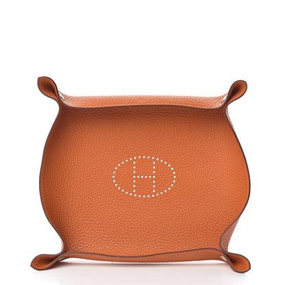 Hermes Taurillon Clemence Mises et Relances Change Tray Potiron 3 of 8