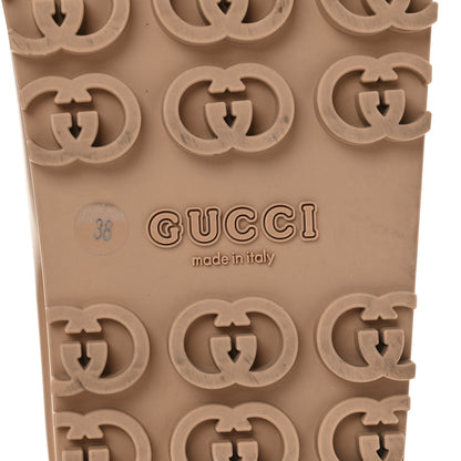 Gucci Soft Rubber Womens Interlocking G Platform 42mm Slide Sandals 37 Vintage Camel 38 Vintage Camel 7 of 9