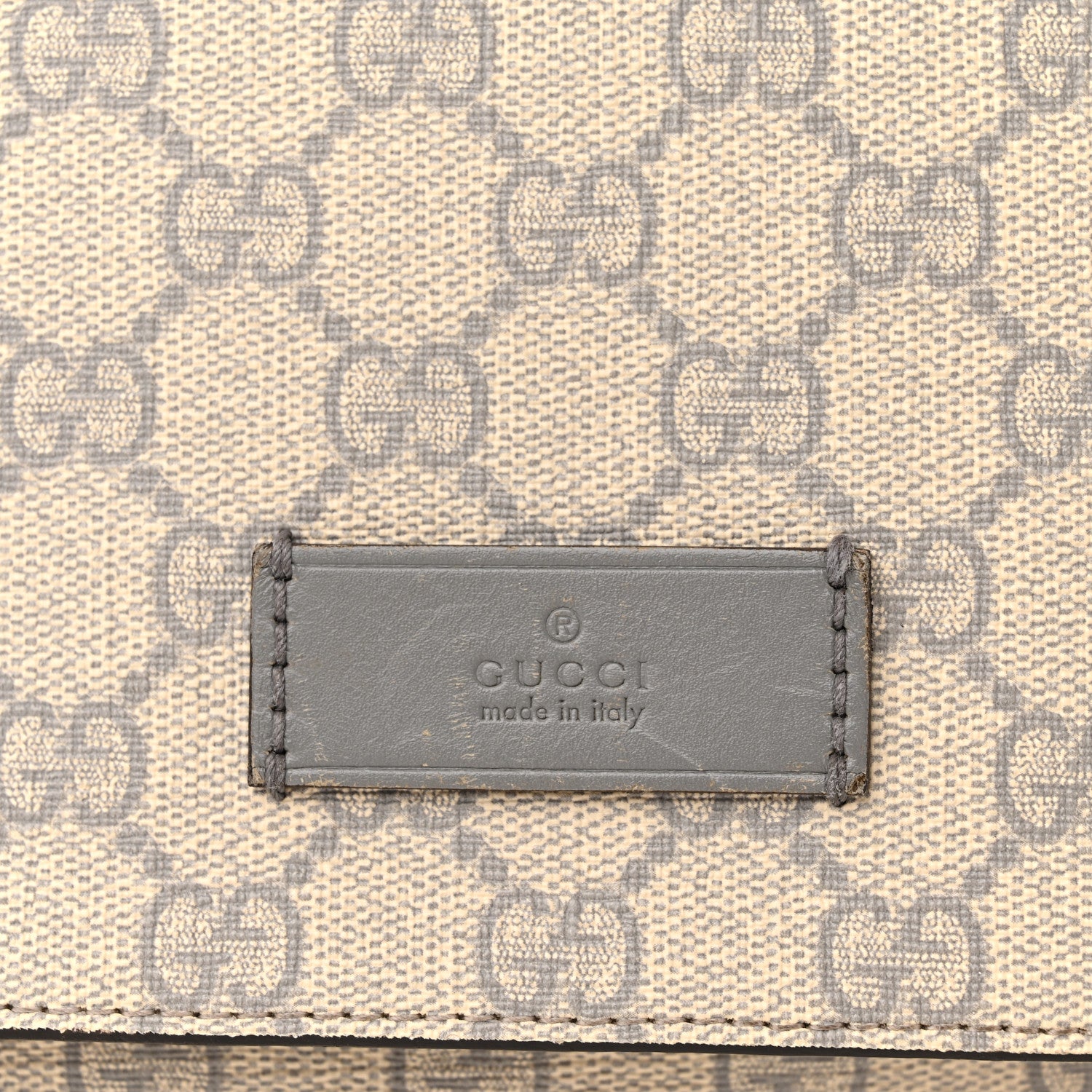 Gucci GG Plus Monogram Messenger Diaper Bag Ecru Grigio 12 of 13