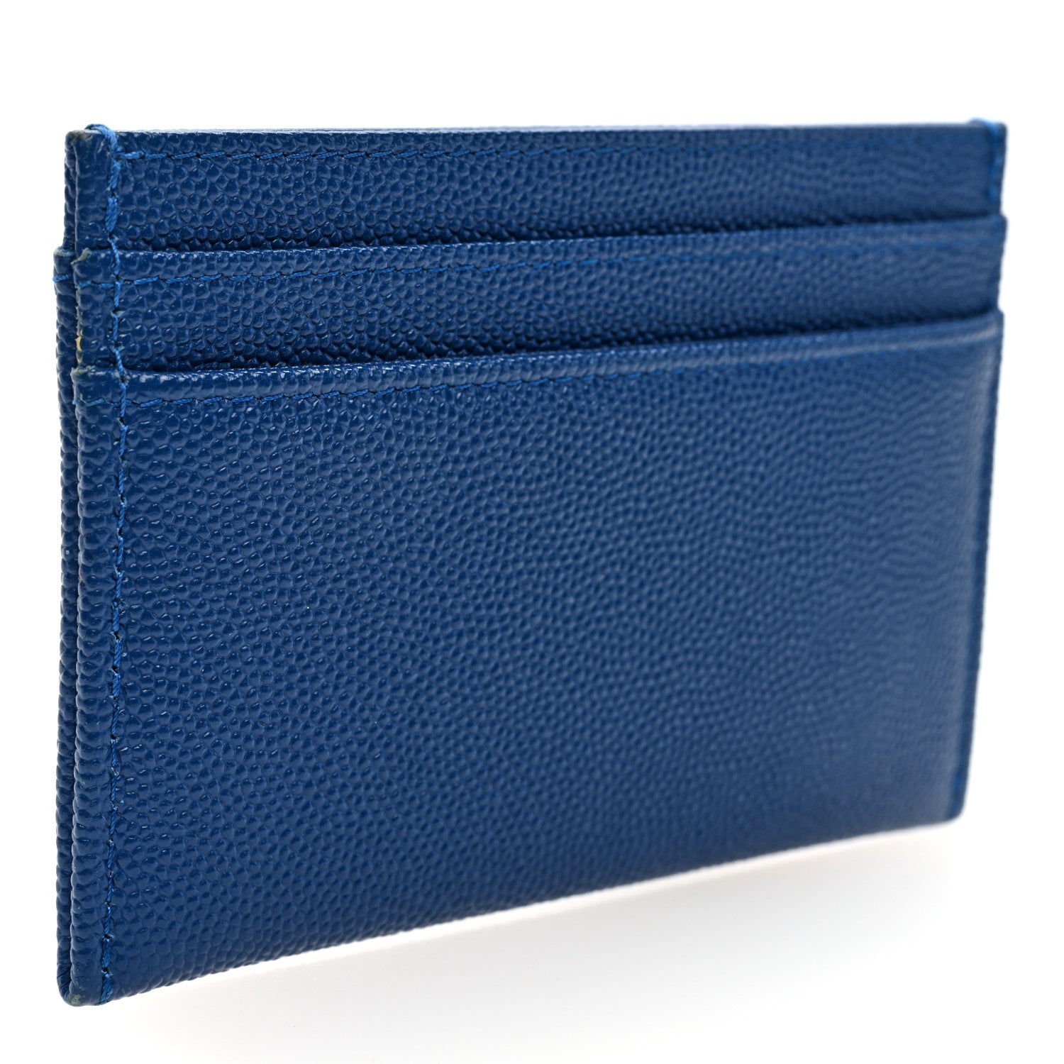 Chanel Caviar Timeless CC Card Holder Wallet Blue 3 of 8