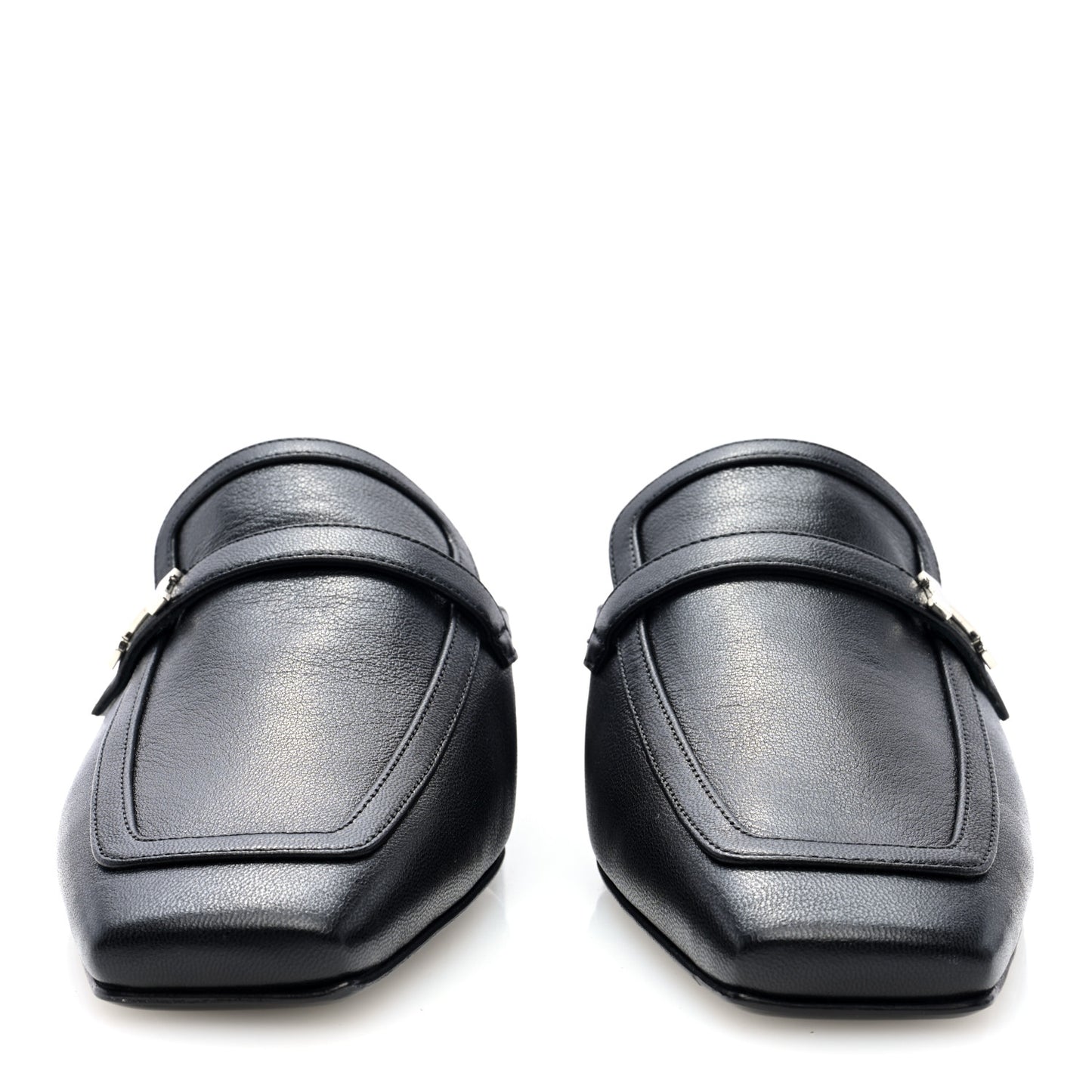 Goatskin Groupie Mules 38 Black
