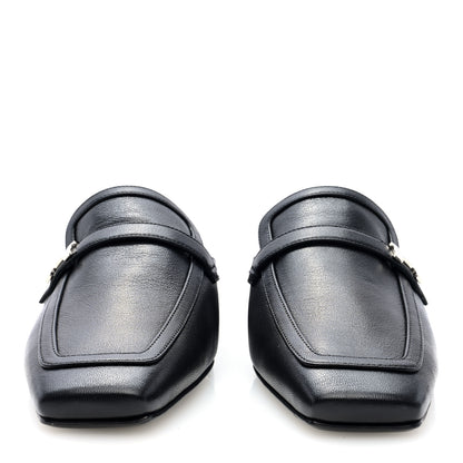 Hermes Goatskin Groupie Mules 38 Black 2 of 10