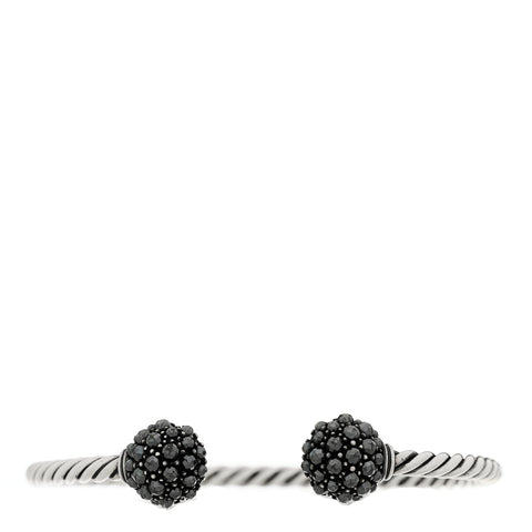 Sterling Silver Hematite Berries Cable Bracelet