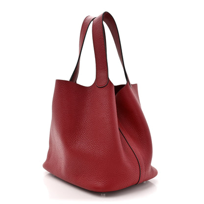 Hermes Taurillon Clemence Picotin Lock 22 MM Rouge H 3 of 11