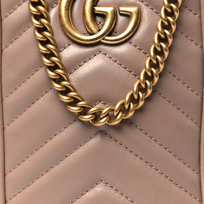 Gucci Calfskin Matelasse Mini GG Marmont Crossbody Bag Porcelain Rose 8 of 10