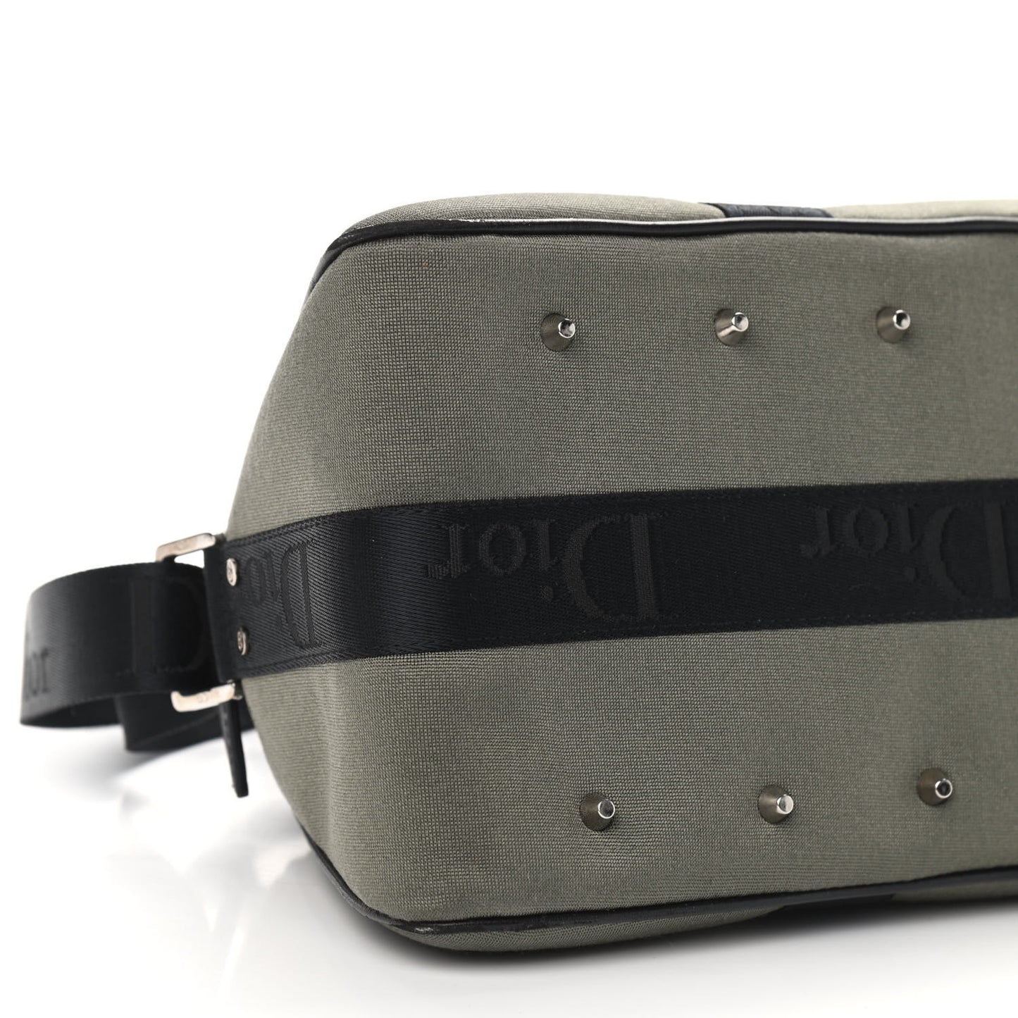 Silk Jersey Crystal Hardcore Bowler Bag Grey Black