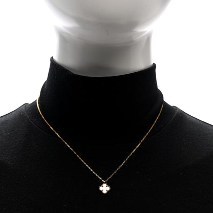 Van Cleef & Arpels 18K Yellow Gold Mother of Pearl Sweet Alhambra Pendant Necklace 2 of 5
