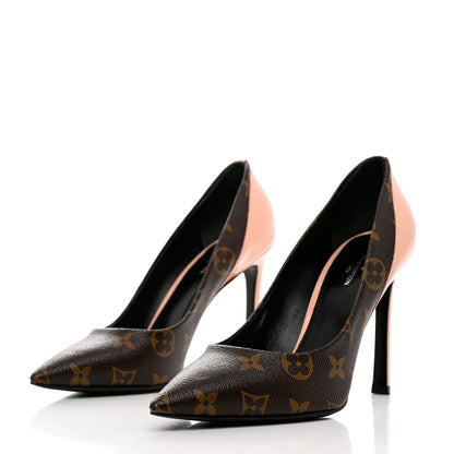 Louis Vuitton Monogram Cherie Pumps 37.5 Rose Clair 3 of 12